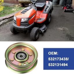 Dailygoods- Stationaire Katrol Slijtvast Staal - Compatibel met Husqvarna CT/CTH/GT/GTH/LT - Buitendiameter 95,5 mm - Middengat 9,5 mm - Riemloopvlak Diameter 77 mm - Schokbestendig en Corrosiebestendig - Idler Pulley — thumbnail 2
