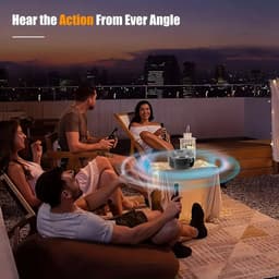 Mini Projector - Mini beamer - Draagbaar - Zakprojector - Draagbare Thuisbioscoop – Ondersteunt – Voor Kinderen & Smartphone – Rond – wit – 11x11x4.7cm — thumbnail 4