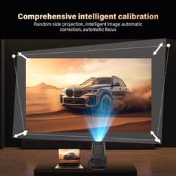 Mini-beamer - Zwart - 4K Smart Beamer - Draagbaar - Voor Thuisbioscopen — thumbnail 3