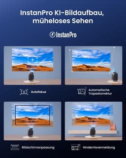 Mini Smart Beamer - Draagbaar - 1080p Full HD - Autofocus en Trapeziumcorrectie - Voor Thuis en Buiten — thumbnail 4