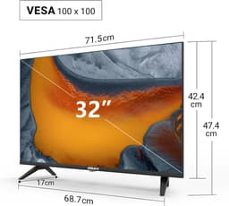 LED TV Hikers HD 32" (80 cm) Slimme TV VIDAA - DVB-T2/S2 - CI - 3xHDMI - 2xUSB - WiFi Bluetooth - Android 1 GB+8 GB - Zwart — thumbnail 4