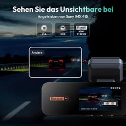 SnelShoppen - 4K Dashcam Auto voor en Achter met Wifi, GPS, ADAS, Spraakbediening, Nachtzicht, WDR, 64 GB Kaart, 24/7 Parkeerbewaking, Loop-opname, Co — thumbnail 4
