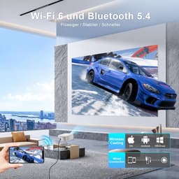 SnelShoppen - Draagbare 1080P Projector met 4K Ondersteuning, WiFi 6, Bluetooth 5.4, Elektronische Focus & Auto Correctie voor Feesten, Camping, Thuis — thumbnail 3