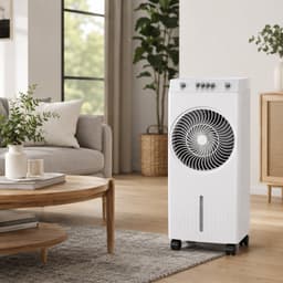 Glowstride - Luchtkoeler - airco - koelventilator - 4L - grote watertank - 65W - 3 windsnelheden afstandsbediening - mobiele koeler - luchtbevochtiger met ijsboxe — thumbnail 2