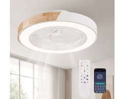 Nivard Plafondventilator - Met Verlichting - Plafond Ventilator - Met Lamp - Plafonniere Met Ventilator - Met Licht - Wit — afbeelding 1