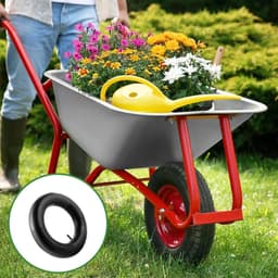 SnelShoppen - 4 Stuks 4.00-8 Wielbarrow Hoses, Robuuste Pneumatische Banden voor Tuin, Handtruck, Grasmaaier en Glijwagen, 200 kg Draagvermogen — thumbnail 4