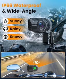 Mini-dashcam motorfiets 1080p HD - waterdicht - 110° groothoek - verbinding met mobiele app - ShopVlot — thumbnail 3