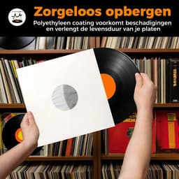 Pinguïn Records LP beschermhoezen - LP hoezen - Antistatische voering binnenhoes - 10 stuks - LP binnenhoezen - Wit - 80 gram - Vinyl hoezen — thumbnail 4
