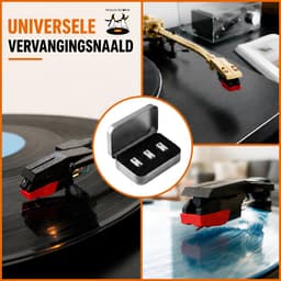 Pinguïn Records - Platenspeler Naald - Universele Vervangnaalden - Stylus voor Vinyl Platenspeler - StylusPro Triple - Set van 3 - Inclusief Opbergdoos — thumbnail 3