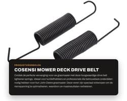 Drive Riem Vervanging - Maaier Dek Riem - Drive Belt Tightener - Geschikt voor John Deere - Totale lengte 6,5 inch - Buitendiameter 2,4 cm - Maaieronderdeel