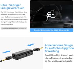SnelShoppen - Hardwire Kabel voor Dashcam A329S A119M Pro - Energiebesparing, Hybride Parkeermodus, Laagspanningsbeveiliging, Inclusief Zekering — thumbnail 3