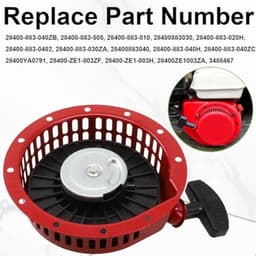 Terugslag- en terugslagstarter voor Honda G150 G200 GV200 Early GX110 GX140 GX160 GX120 Motor 28400-883-010H 28400883040ZB 28400-YA0-791 28400-YA0 0-N40 Generator Grasmaaier Hogedrukreiniger — thumbnail 3