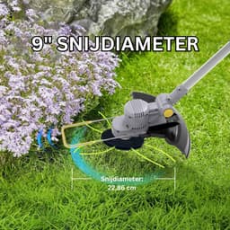 CRLYN® Grasmaaier Elektrisch - Grastrimmers met Accu - Grijs — thumbnail 3
