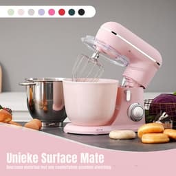 QORA® Mixer met mengkom - Mixer - Mixer met mengkom keukenmachine - Roze - ‎22cm x 36cm x 33cm — thumbnail 2