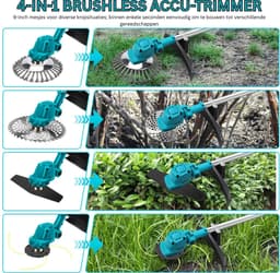 CRLYN® Grasmaaier Elektrisch - Grastrimmers met Accu - Blauw — thumbnail 5