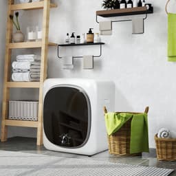 Sogiol® Mini wasdroger - Compacte droger - 5 programma's - 800W -voorlader - roestvrijstalen trommel - voor thuisgebruik - wit — thumbnail 4