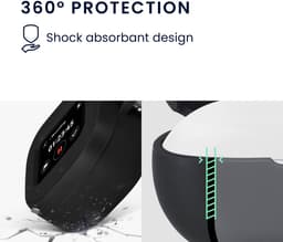 kwmobile cover voor oordopjes case - geschikt voor Anker Soundcore Liberty 5 Pro Max - Trendy beschermhoes draadloze oordopjes in zwart — thumbnail 5