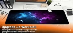 Olivivo® Muismat Melkweg - Gaming Mousepad XXL - Onderlegger - Grote Muismat - 90x40 CM - Bureaulegger - Toetsenbord - Anti Slip - Waterproof - Desktop mat — thumbnail 5