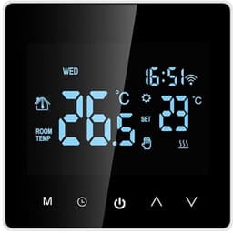 Digitale Thermostaat - Slimme Regelaar - Comfortabele Verwarming - Wekelijks Programmeerbaar - LCD Touch Display - Wit — thumbnail 1