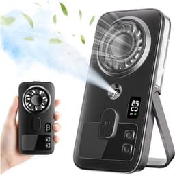 Handheld Misting Fan - Oplaadbare draagbare persoonlijke koelventilator met 4 snelheden en waterspray, stille lichtgewicht mini handventilator voor reizen, thuis kantoor, buiten en strand — thumbnail 1