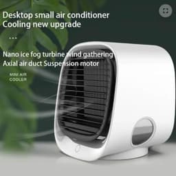 Kleine draagbare airconditioner,Mini draagbare luchtkoeler, draagbare airconditioner, persoonlijke airconditioningventilator, draagbare luchtkoeler, luchtbevochtiger voor kantoor/slaapkamer, 3 ventilatorsnelheden — thumbnail 5