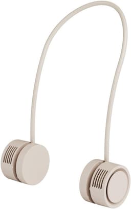 Persoonlijke nekventilator, koeler voor etherische oliën, afneembaar, lichtgewicht en draagbaar, zakformaat, stille roterende motor, veiligheidsventiel, abrikooskleur. — thumbnail 1