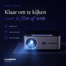 LumeWorks Titan Beamer - Google TV - 900 ANSI Lumen - Full HD 1080P - Beeld tot 250 inch - Bluetooth 5.4 - Streamen vanaf Telefoon - Thuisbioscoop — thumbnail 5