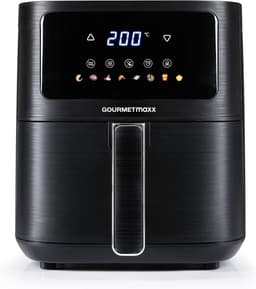 Heteluchtfriteuse - Airfryer Mini Oven - Vetarm Koken - 8 Programma's - 45 Liter - Zwart — thumbnail 2