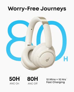 soundcore by Anker Life Q30 Hybrid Active Noise Cancelling Headphones with Multiple Modes - Hi-Res Sound - 40H Playtime - Fast Charge - Soft Earcups - Bluetooth Headphones — thumbnail 4