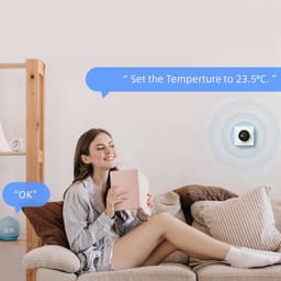 Slimme Thermostaat - Programmeerbare WiFi - Energie Besparen - Uniek Omgevingslicht - 86x86mm Doos - Zwart — thumbnail 3