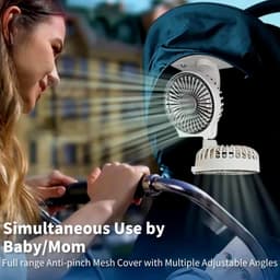 Ventilator met Licht - Tafelventilator USB - Persoonlijke Koeling - 4 Snelheden - Klein formaat - Wit — thumbnail 5