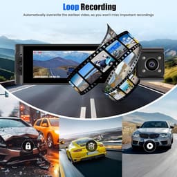 Dubbele Dashcam - Autocamera - Verkeersregistratie - Bewegingsdetectie - 316 inch scherm - Zwart — thumbnail 3