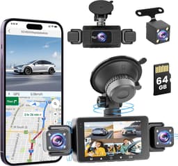 Auto Camera - Rijrecorder - Veiligheid Onderweg - Quad HD Resolutie - 3 inch Scherm - Zwart — thumbnail 1