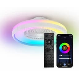 Freelight Plafondventilator Ventola Wit Ø 60cm incl. Remote & App — thumbnail 1