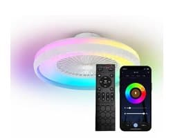 Freelight Plafondventilator Ventola Wit Ø 60cm incl. Remote & App