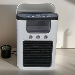 Verkoelende ventilator - Luchtkoeler - Comfort op maat - Met koelende nevel - 23.5 cm hoog - Zwart — thumbnail 3