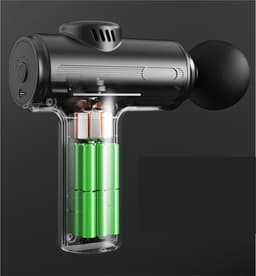 Draagbare Massager - Spierpistool - Spierontspanning - Diepe weefselmassage - 8 massagekoppen - Zwart — thumbnail 3