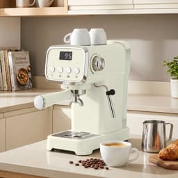 Espressomachine met portafilter (20 bar) met melkschuimer en afneembaar waterreservoir van 1,2 liter voor espresso. — thumbnail 4