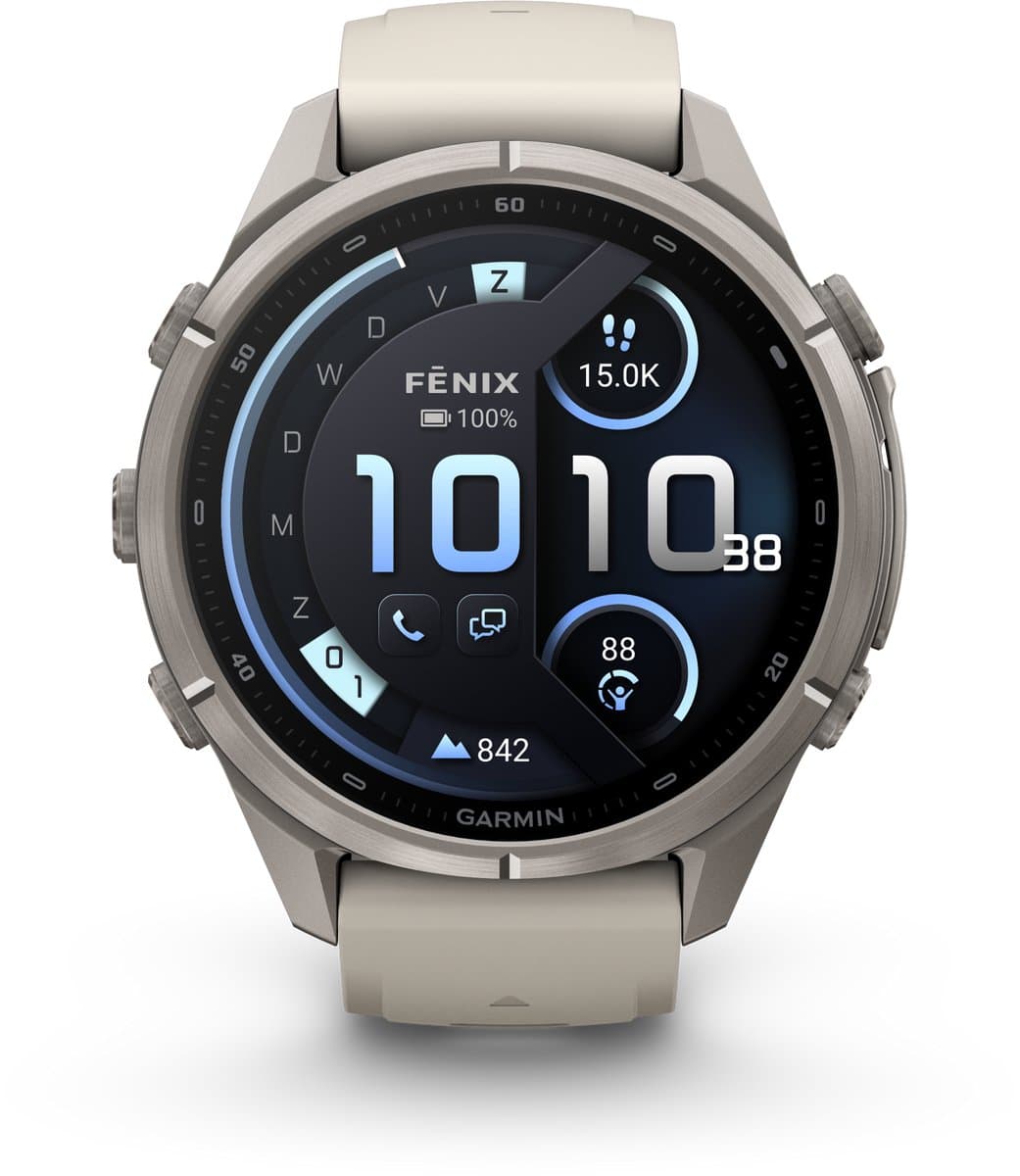 Garmin fēnix 9 Pro InReach/LTE - 43 mm - Multisport GPS Smartwatch - 1.3" AMOLED-scherm - Titanium behuizing - Tot 10 dagen batterijduur — afbeelding 1