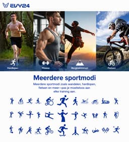 Evy24 GPS Smartwatch Amoled Pro - Sporthorloge Heren & Dames - Zelfstandige GPS/GNSS - Waterdicht - Belfunctie - Zaklamp - Kompas - Hoogtemeter - Barometer - 100+ Sportmodi - Outdoor - Groen — thumbnail 2