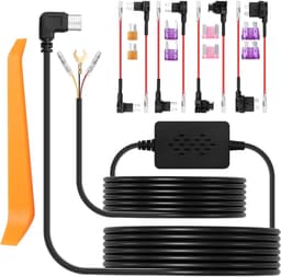 SnelShoppen - Hardwired Dashcam Kit 3.3m USB C Aansluiting met 8 Stopcontacten voor 12-24V Voertuigen, Ideaal voor Auto, Vrachtwagen, SUV, GPS en Rada — thumbnail 1