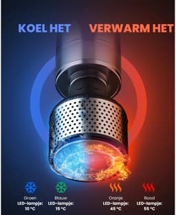 Massage Gun met Warmte- en Koudefunctie – 5 Snelheden – 11 mm Amplitude – 5 Massagekoppen — thumbnail 3