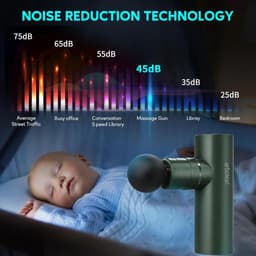 Thijox - Massagepistool Mini voor Diep Weefsel - Draagbaar Spiermassagepistool met 4 Siliconen Koppen - 3200 RPM Pijnverlichting Thuis, Kantoor, Train — thumbnail 2