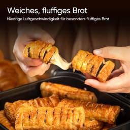 Heteluchtfriteuse - Airfryer Dubbele Kamer - Gezond Koken - Ruimtebesparend Ontwerp - 108 Liter - Zilvergrijs — thumbnail 3