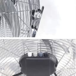 Vloerventilator 40 cm - 3 Snelheden - Kantelbare Kop - Metaal - Zilver. — thumbnail 3