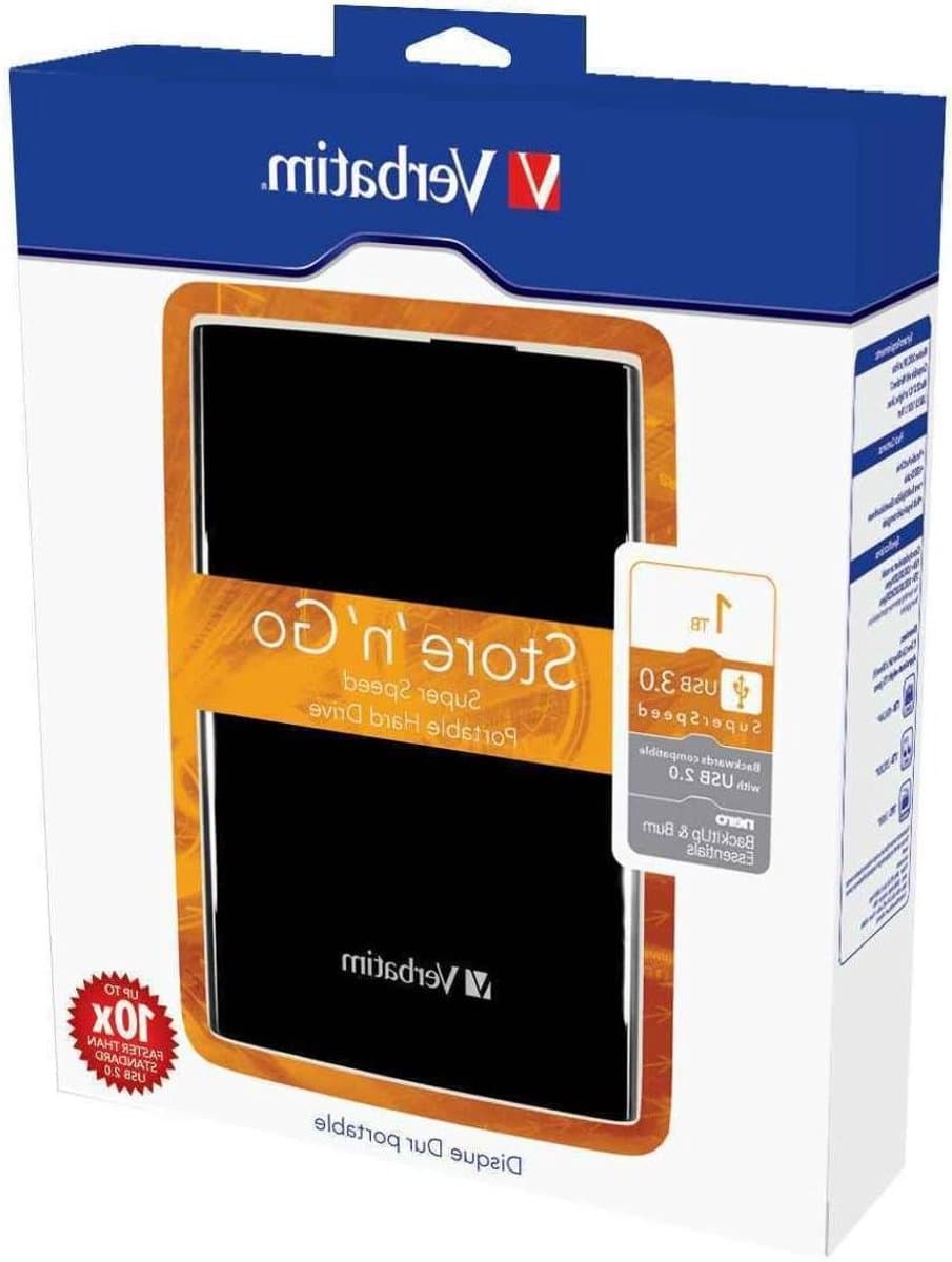 Externe harde schijf - Draagbare opslag - Bestanden opslaan - Plug and play - 1 TB - Zwart — afbeelding 1
