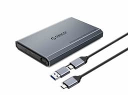 Let op type!! ORICO 2518C3-G2 4TB HDD SSHD SSD 2 5 inch USB 3.1 Gen2 USB-C/type-C interface aluminium legering harde schijf behuizing (zilver) — thumbnail 1