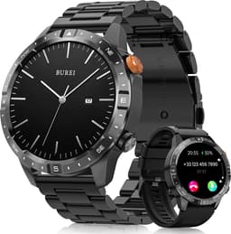 FOSMET Smartwatch Heren - Militair - 1,43" AMOLED Display - 1000mAh Accu - Hartslagmeter - HRV - SpO2 - Slaapmonitor - 70+ Sportmodi - IP68 Waterdicht - Fitness Tracker - Stappenteller - Compatibel met iOS/Android - Cadeau voor Mannen — thumbnail 1