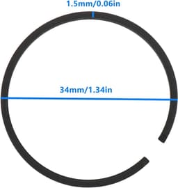 Pistonringen voor grasmaaier 34x1.5mm - Geschikt voor STIHL - Verbeterde prestaties - 4 stuks - SnelShoppen — thumbnail 3