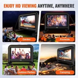Beamer Scherm - Projector Scherm - Projector Screen - Projector Scherm voor Beamer - Projector Doek - Home Cinema Thuisbioscoop - Draagbare Beamer - Outdoor Projectie - 16ft — thumbnail 5